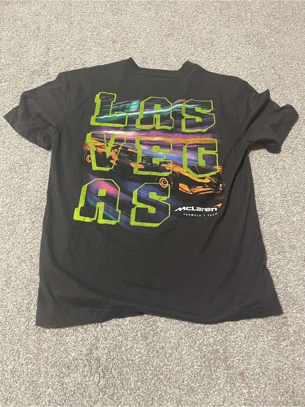 Men’s Las Vegas Graphic T-Shirt - Black with Neon Print